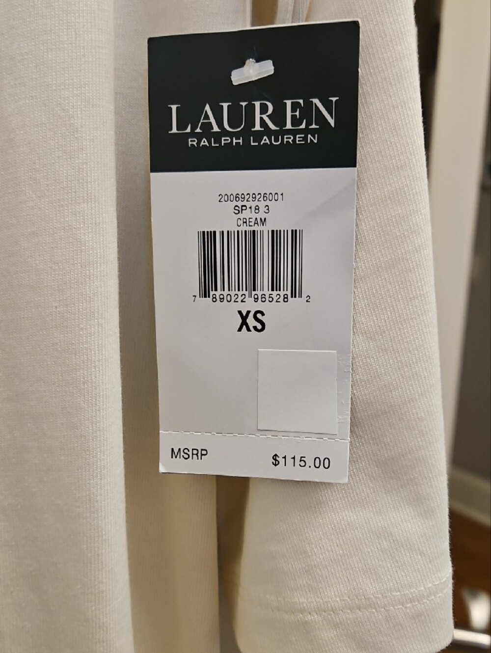 Ralph Lauren Cream Midi Dress with Lace-Up Sleeves - Picture 8 of 10